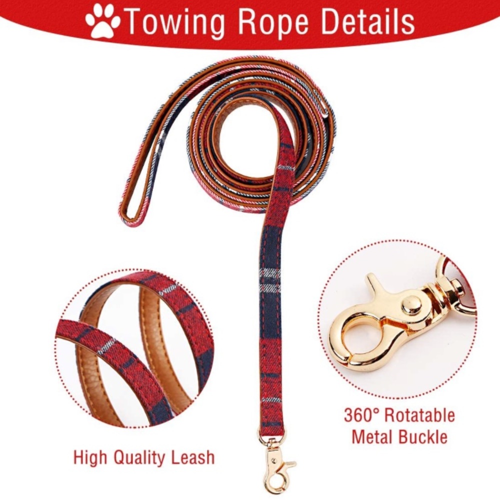 Bow Tie Dog Collar and Leash Set,3 PCS - Picture 6 of 8